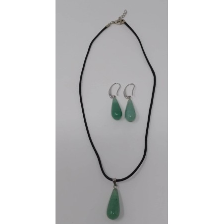 Ensemble Boucle d'oreille & Collier Pierre