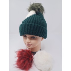 Bonnet enfant 3 pompons