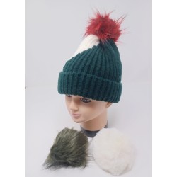 Bonnet enfant 3 pompons