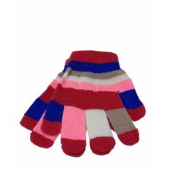 Gants rayure multicolore