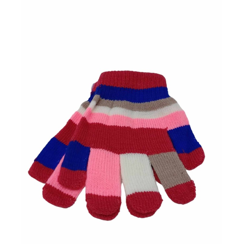 Gants rayure multicolore