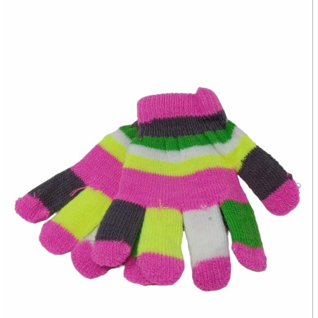 Gants rayure multicolore